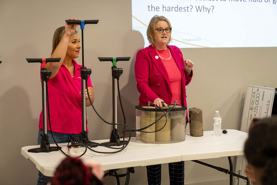 Air Products Louisiana-based employees discuss carbon capture and sequestration at STEM workshop for girls